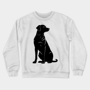 Black labrador silhouette illustration Crewneck Sweatshirt